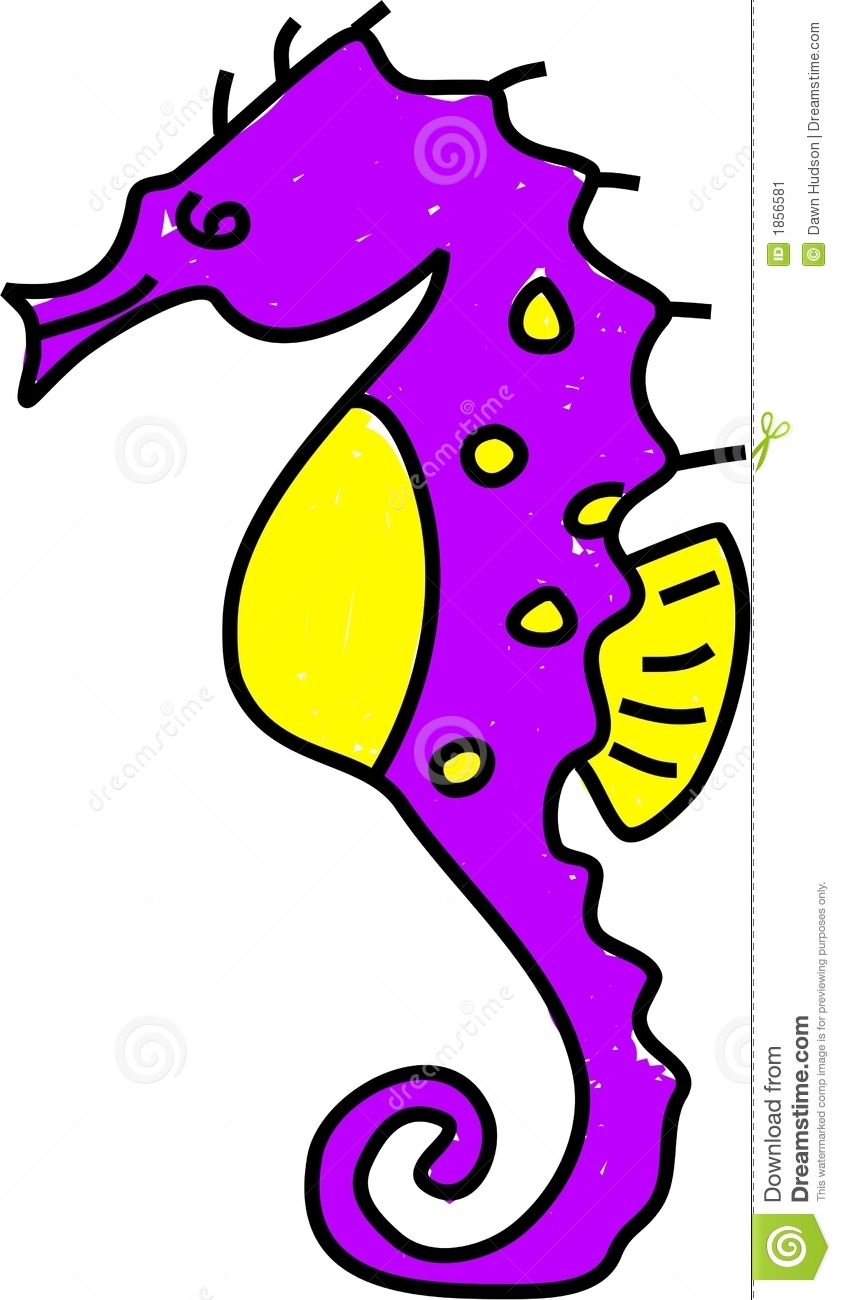 841x1300 Cute Seahorse Clipart