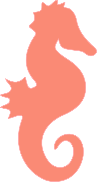 318x593 Seahorse Coral Outline Clip Art