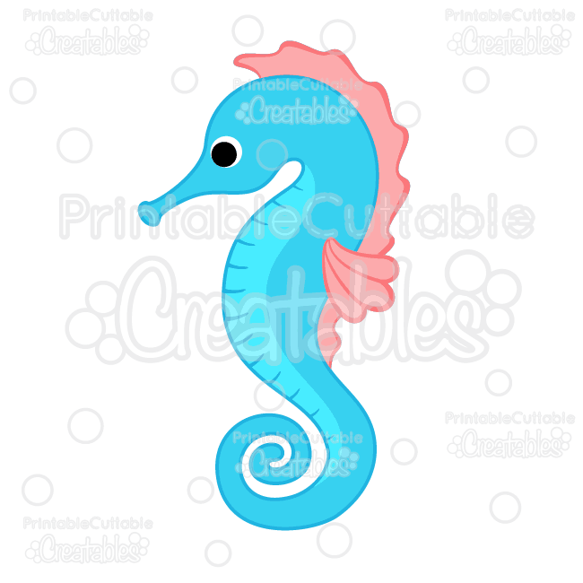 650x650 Teal Clipart Seahorse