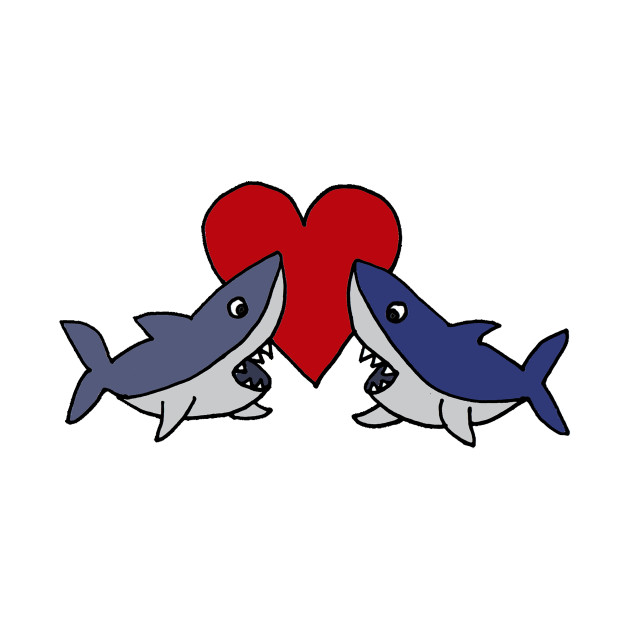 630x630 Funny Cute Shark Love Art