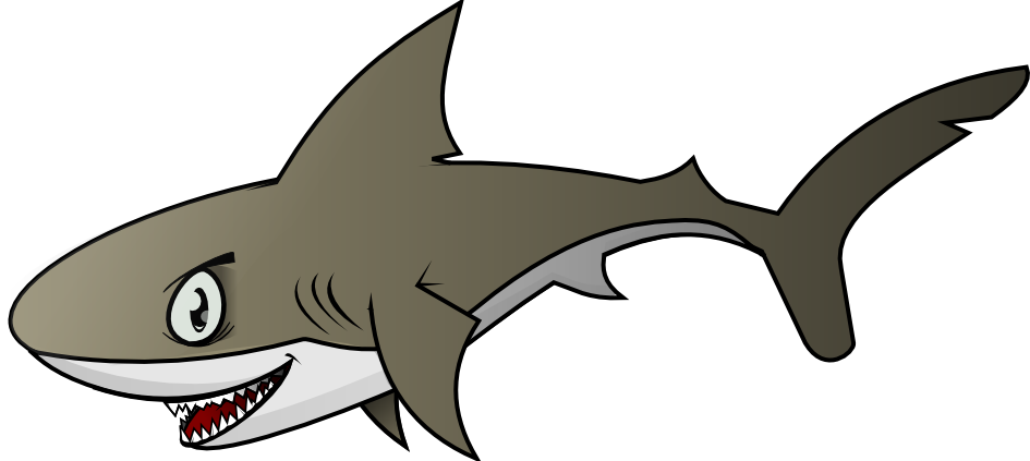 945x423 Shark Clipart Cute