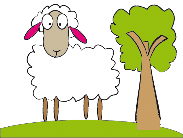 600x451 Cute Pink Sheep Clipart