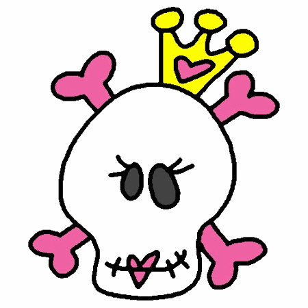 450x450 Girl Skull Clipart