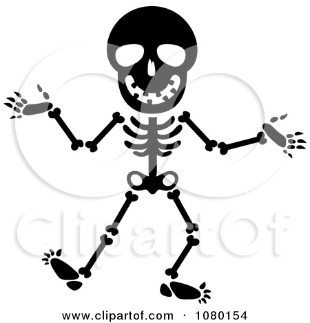 450x470 Skeleton Running Clipart