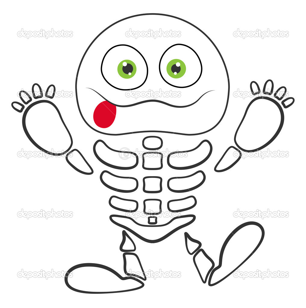 1016x1023 Cute Cartoon Skeleton Clipart