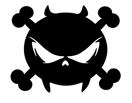 463x360 Cute Skull Clipart