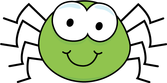 586x293 Cute Green Spider Clip Art