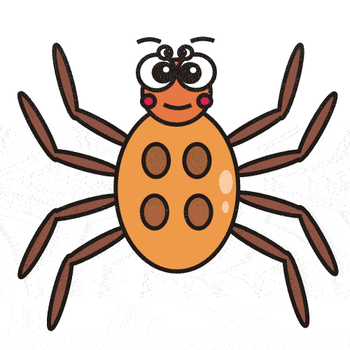 500x500 Spider Clipart Colorful