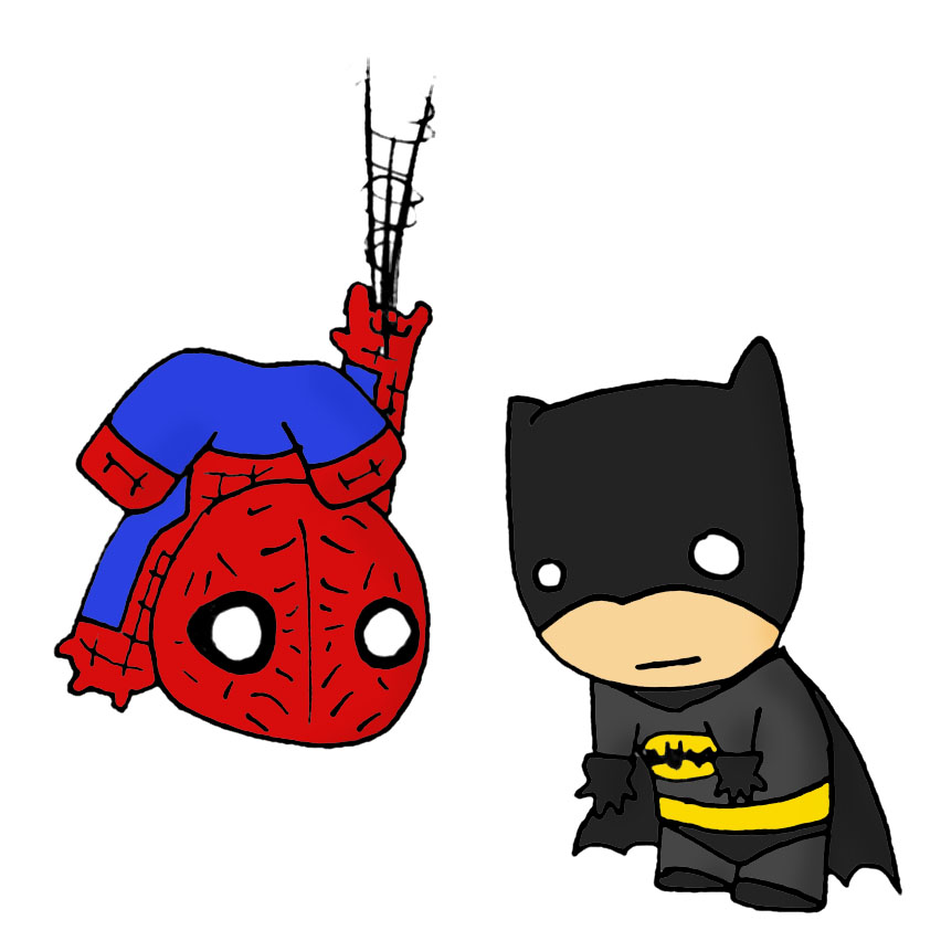 852x852 Spider Man Clipart Batman