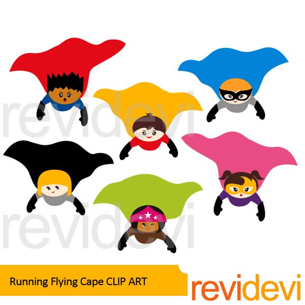 600x600 Superhero Flying Cape Clipart Mygrafico