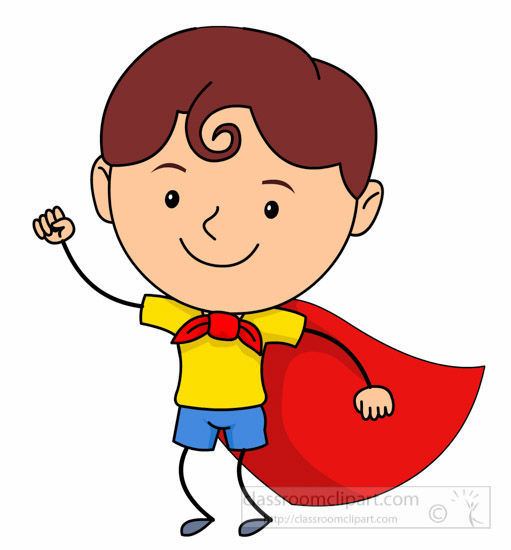 511x550 Cartoons Clipart Cute Child Wearing Superhero Costume Clipart