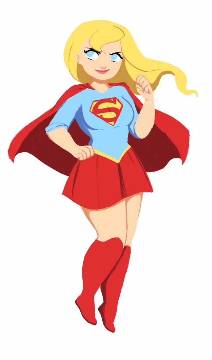 686x1166 Super Girl Clipart