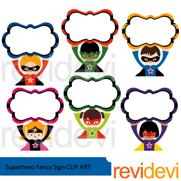 600x600 Superhero Clipart Superhero Fancy Sign Clip Art Cute