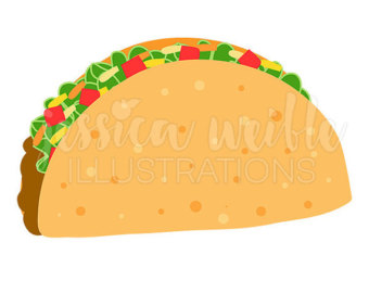 340x270 Taco Clipart Etsy
