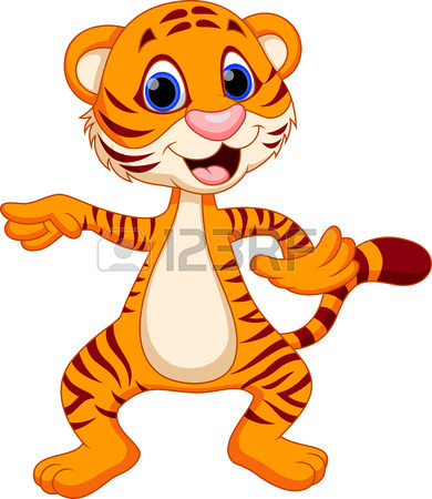 390x450 Cute Tiger Cartoon Sitting Royalty Free Cliparts, Vectors,
