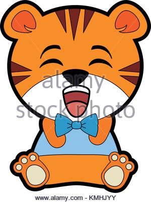 300x403 Cute Tiger Character Kawaii Style Stock Vector Art Amp Illustration