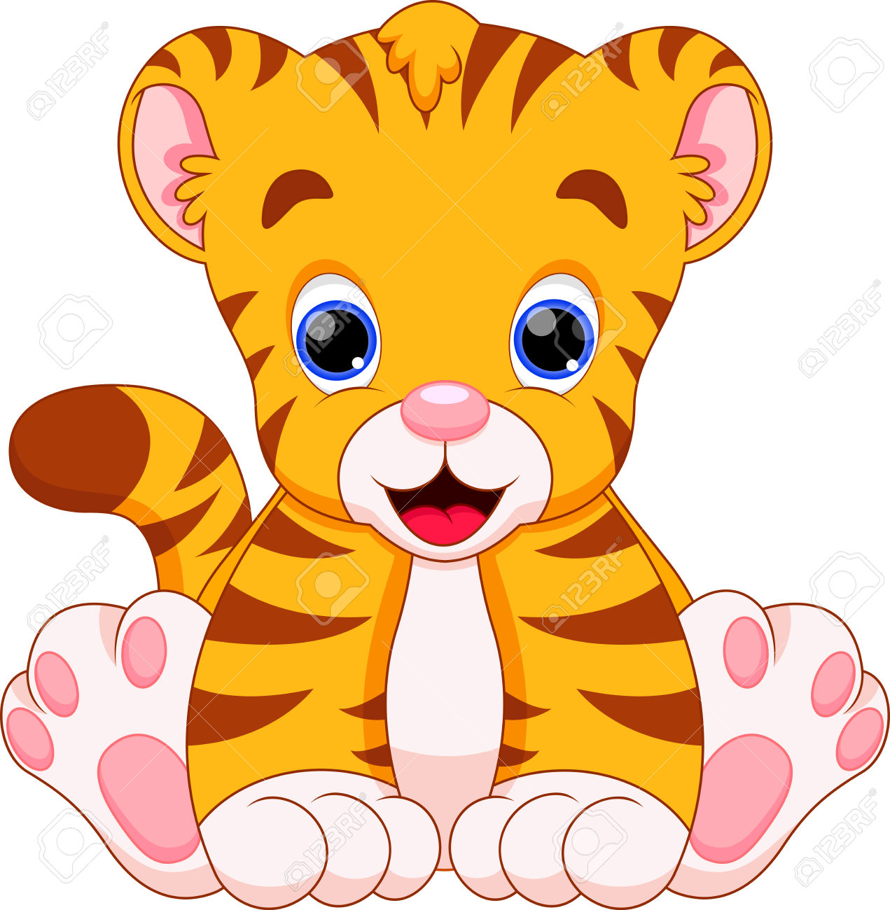 1271x1300 Tiger Clipart Cute