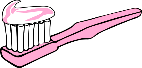 600x289 Pink Toothbrush Clip Art