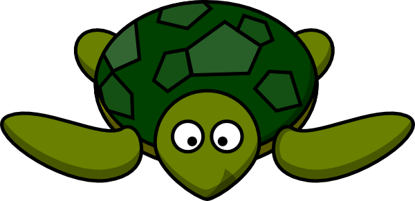 600x291 Cute Green Turtle Clip Art