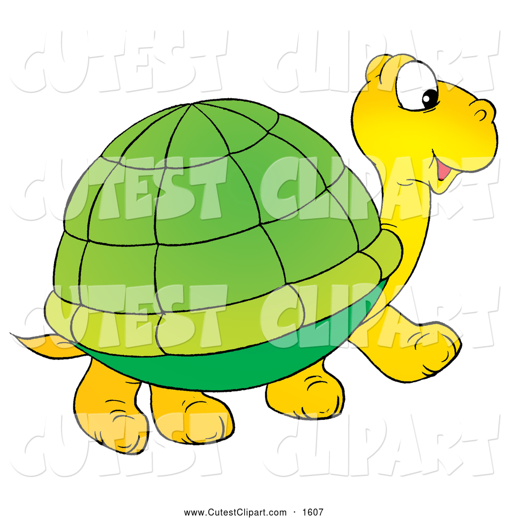 1024x1044 Clip Art Of A Cute Yellow Tortoise With A Green Shell, Walking