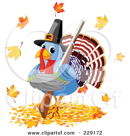 450x470 Cartoon Of A Cute Thanksgiving Pilgrim Woman Holding A Turkey Bird