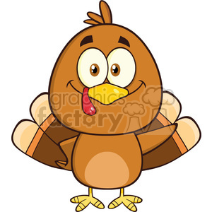 300x300 Royalty Free 8973 Royalty Free Rf Clipart Illustration Cute Turkey