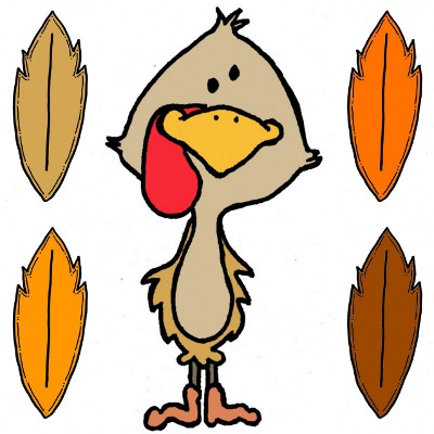400x400 Turkey Feather Clipart Thanksgiving Images