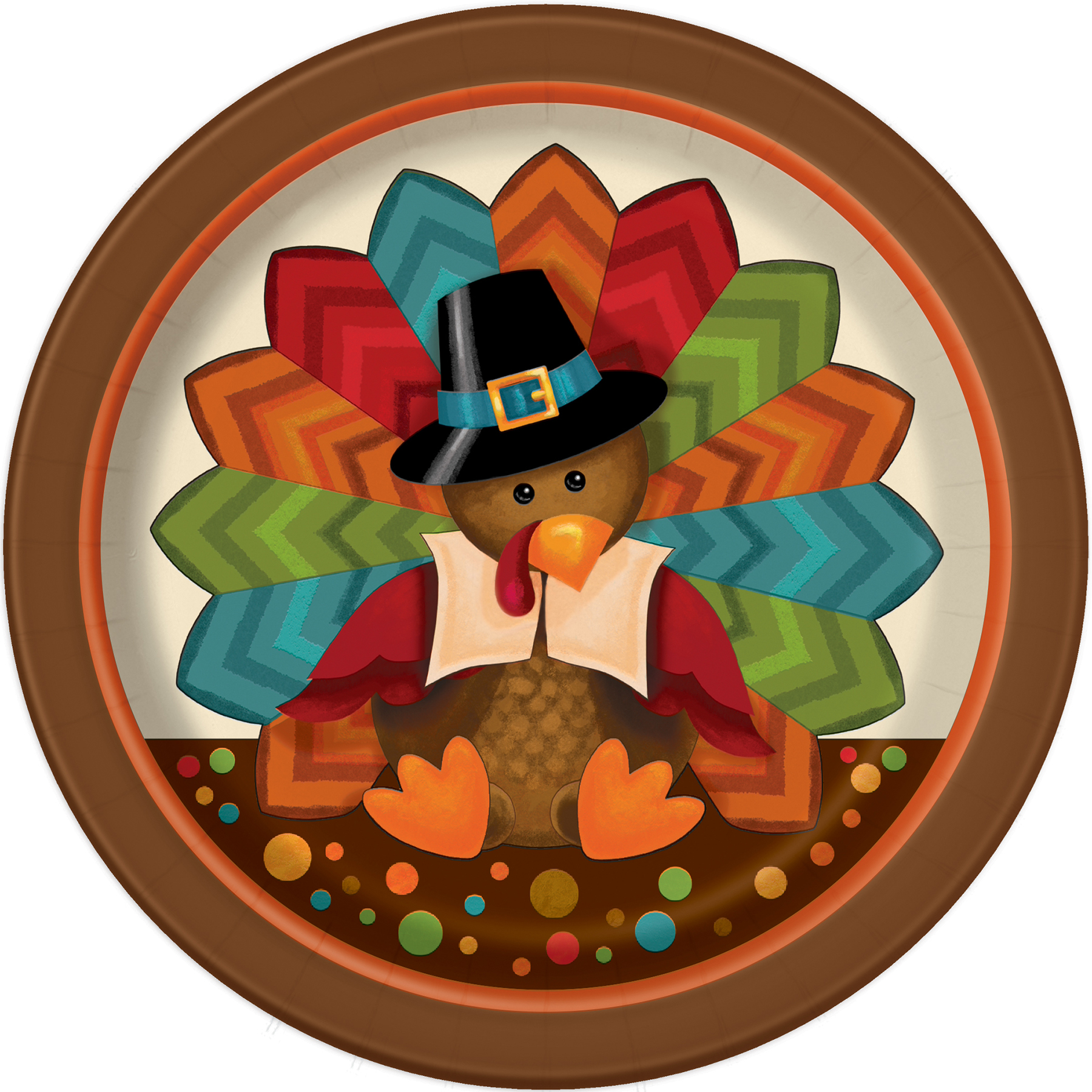 1800x1800 Cute Turkey Thanksgiving Dessert Plates Thanksgiving Tableware