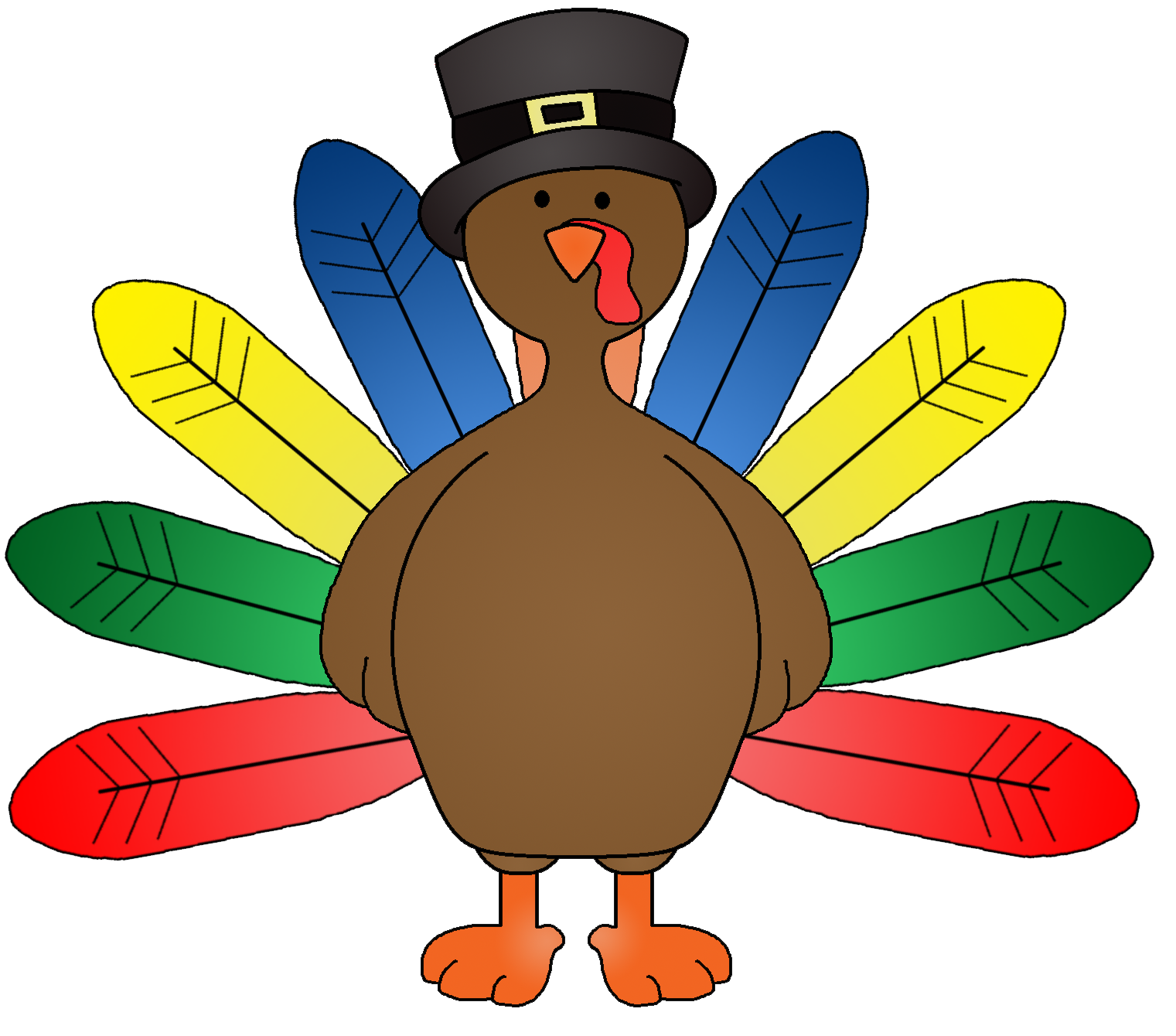 1521x1340 Cute Turkey Free Clipart