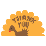 190x190 Thank You Thanksgiving Cute Turkey T Shirt Spreadshirt