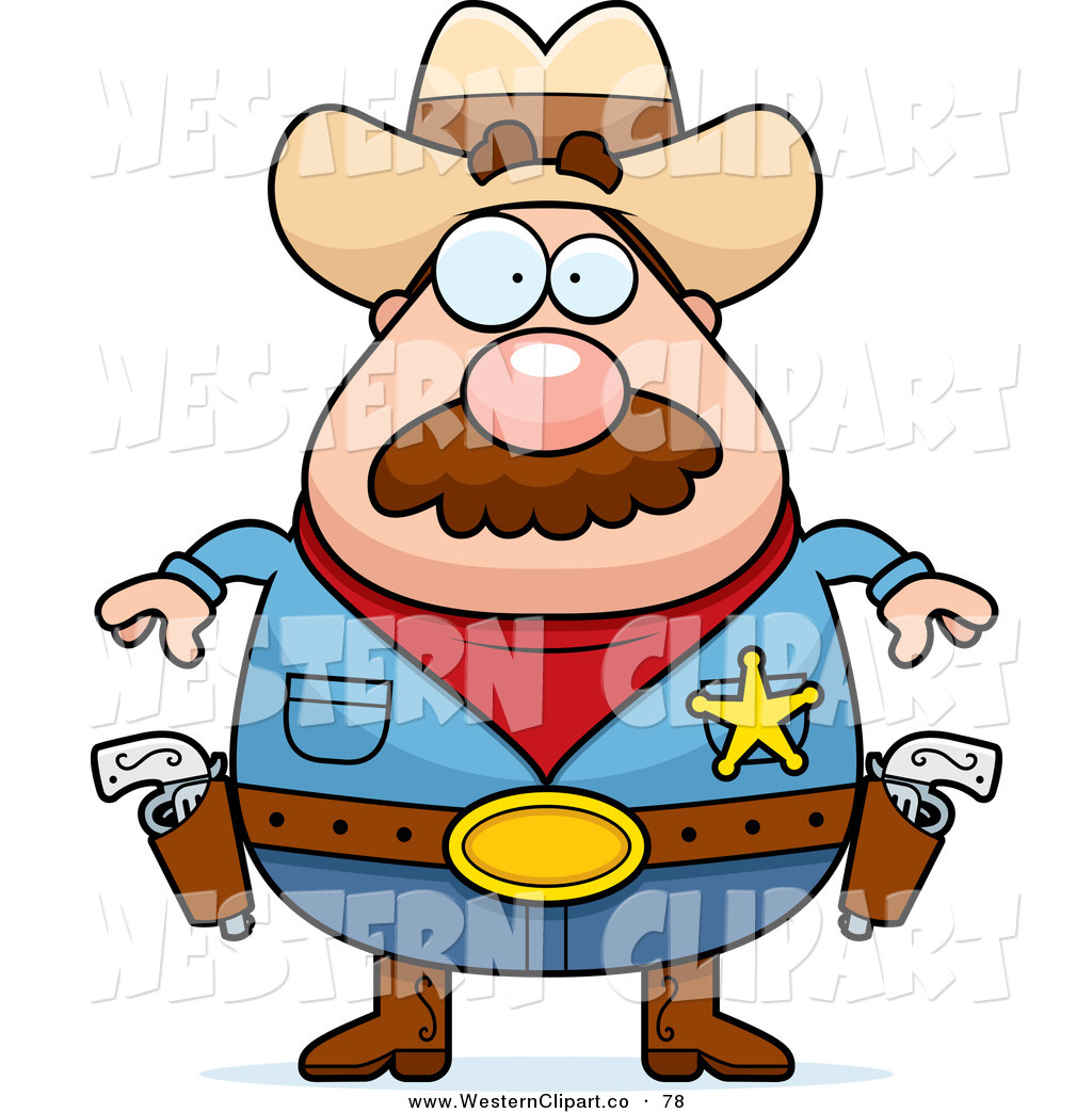 1024x1044 Vector Western Clip Art Of A Plump Cute Sheriff Ready To Draw His