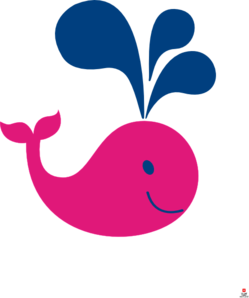 249x298 Cute Pink And Navy Whale Clip Art