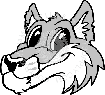 361x328 White Wolf Clipart Cute