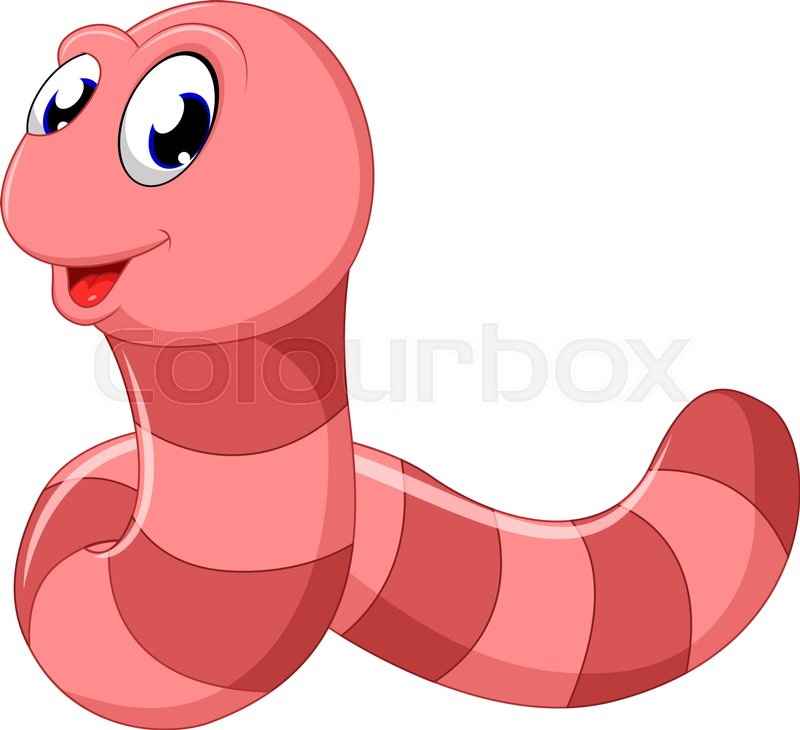 800x730 Cute Pink Worm Cartoon Stock Vector Colourbox