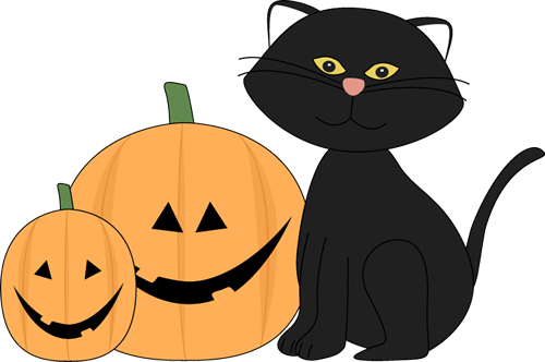 500x332 Graveyard Clipart Cute Halloween Cat