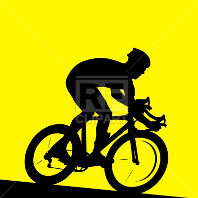400x400 Racing Cyclist Royalty Free Vector Clip Art Image