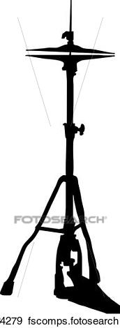 172x470 Clip Art Of Charleston Hi Hat Cymbals K8834279
