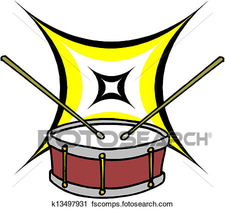 450x418 Clipart Of Drum And Drumsticks K13497931