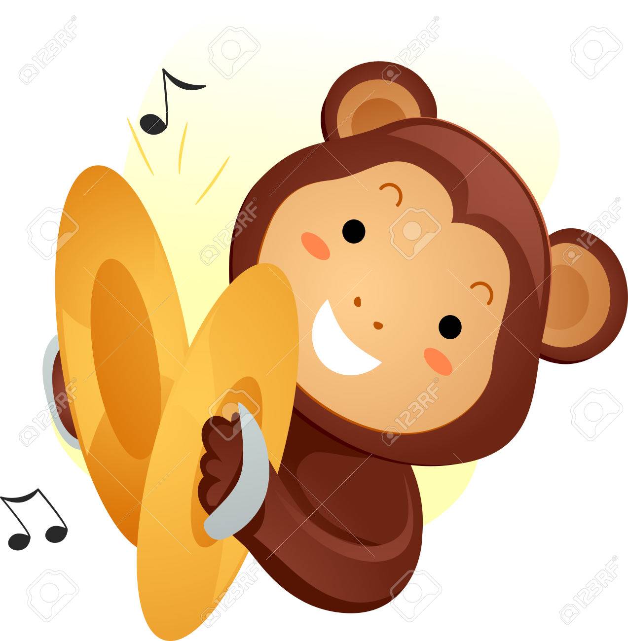 1273x1300 Animal Mascot Illustration Featuring A Cute Monkey Playing