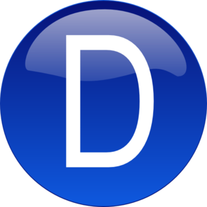 300x300 Blue D Clip Art