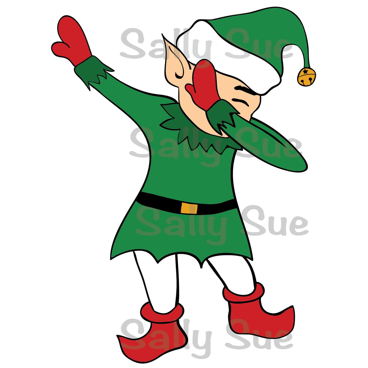 1500x1500 Elf Dabsvgholidayschristmascliparthand Drawndigital Image