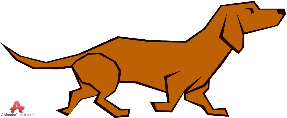 999x411 Dachshund Dog Brown Clipart Free Design