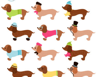 340x270 Sausage Dog Clipart Etsy