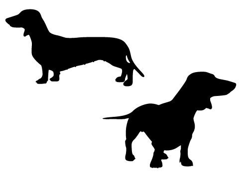 500x350 Dachshund Silhouette Clip Art Clipart