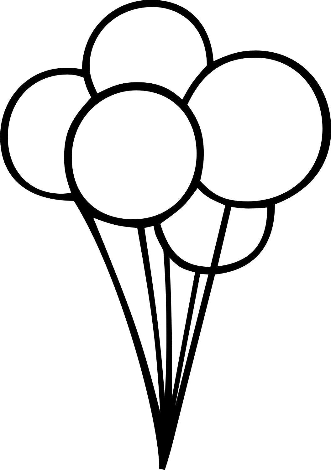 1056x1500 Balloon Outline Clipart