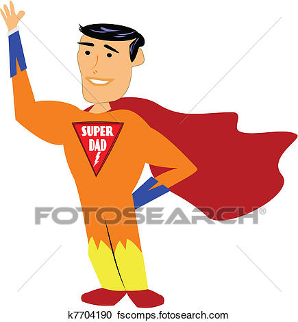 435x470 Clipart Of Super Dad K7704190
