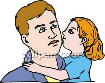 350x278 Daughter Kissing Daddy Clip Art
