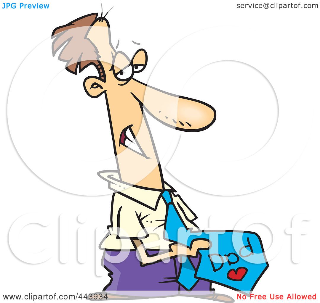 1080x1024 Royalty Free (Rf) Clip Art Illustration Of A Cartoon Touched Dad