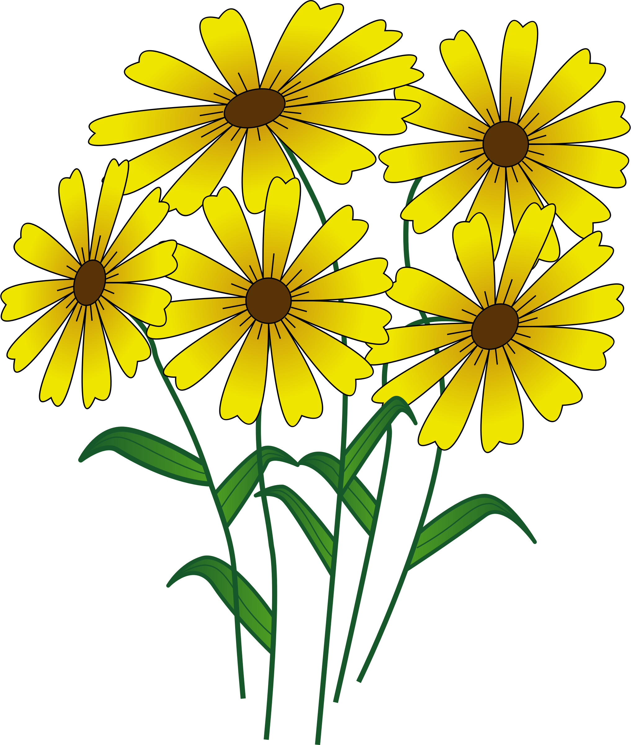2034x2400 Five Clipart Plant Flower