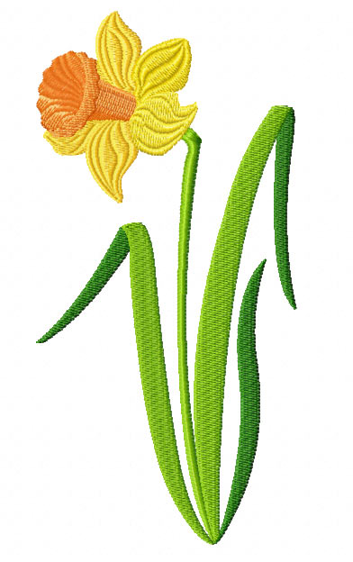 392x624 Clipart Daffodil